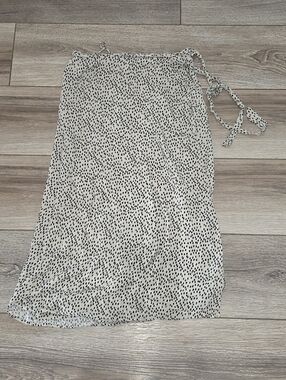 Urban Romantics White and Black Polka Dot Wrap Skirt